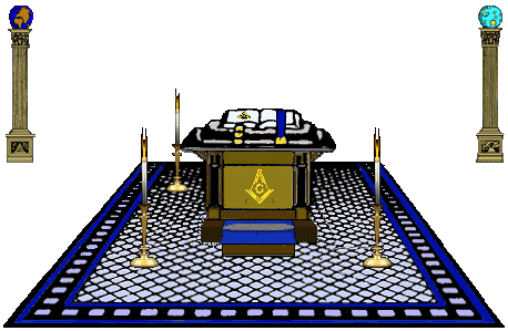 Three Lights Masonic Altar