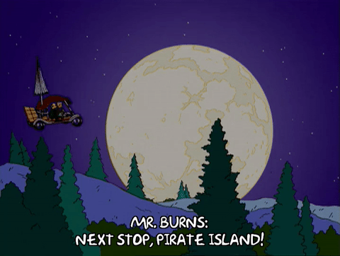 Mr burns Moon Pirate Island