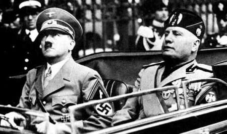 Hitler Mussolini Obama Beast