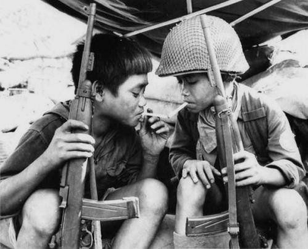 child soldiers smoking